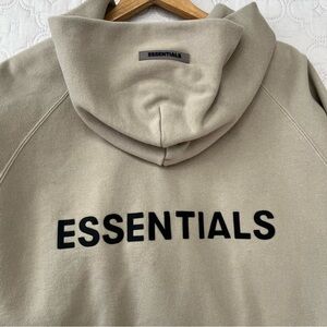 Essentials Fear of God Full Zip Hoodie Jacket Taupe XL Oversized